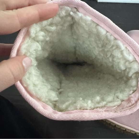 Pink Suede Women's Boots y2k Barbie Sherpa lined diva coquette winter 8 - Picture 7 of 8